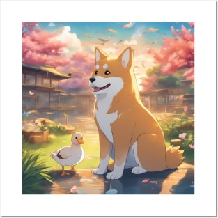 Playful Nature of Shiba dogs Posters and Art